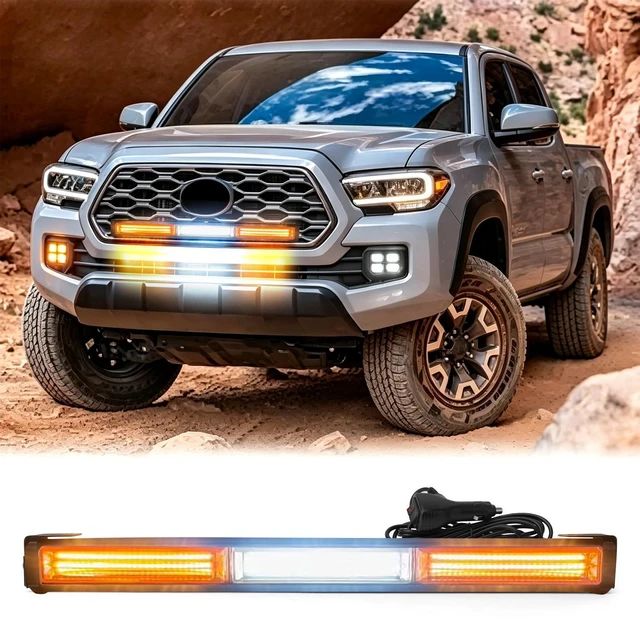 Main image of Universal LED Strobe Warning Light Bar 1224V 3Section Vehicle Emergency Light