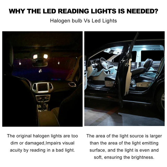 Alt view image 5 of 7 - 28PCS Car Interior Combo LED Map Dome Trunk License Plate Light Bulbs 6000K