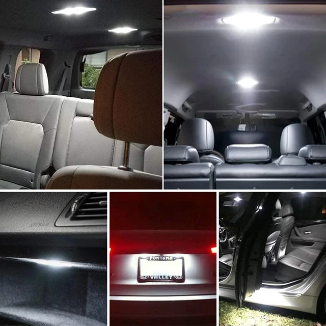 Alt view image 6 of 7 - 28PCS Car Interior Combo LED Map Dome Trunk License Plate Light Bulbs 6000K