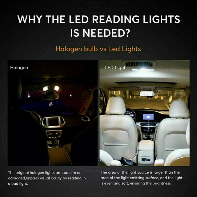 Alt view image 3 of 7 - 20PCS LED Interior Lights Bulbs Kit Car Trunk Dome License Plate Lamps 6000K