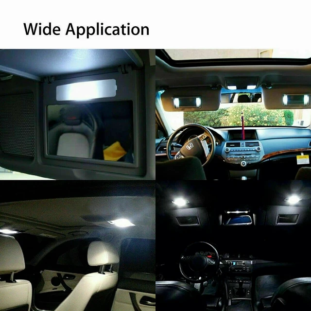 Alt view image 5 of 7 - 20PCS LED Interior Lights Bulbs Kit Car Trunk Dome License Plate Lamps 6000K