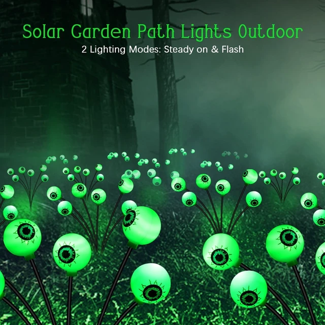 Alt view image 2 of 7 - 2 Pack LED Solar Eyeballs Light Garden Outdoor Waterproof Halloween Decor Lamp