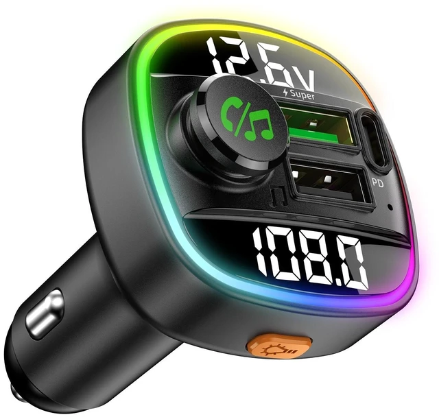 Main image of Portable Wireless Car Radio FM Transmitter Adapter USB PD Charger AUX Hands-Free