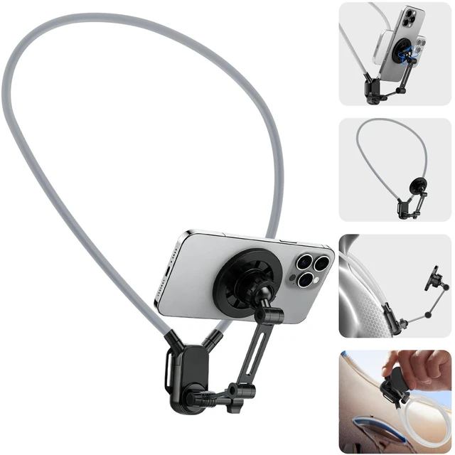 Alt view image 2 of 7 - Adjustable Neck Phone Mount for Hands-Free Outdoor POV Filming & Live Streaming