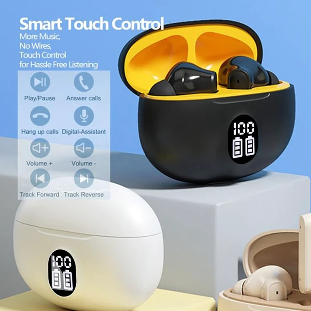 Alt view image 6 of 7 - Bluetooth 5.3 TWS Wireless Headphones - Waterproof Earbuds LED Display Charging