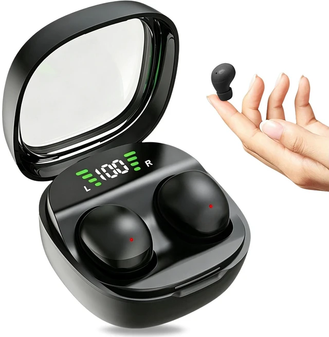 Main image of Bluetooth 5.4 Tiny Invisible Earbuds - Discreet Hidden Headphones for Sleep & Work, Black