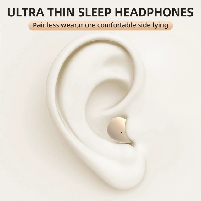 Alt view image 3 of 7 - Bluetooth 5.4 Tiny Invisible Earbuds - Discreet Hidden Headphones for Sleep & Work, Black