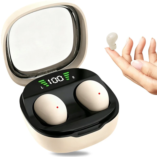 Main image of Bluetooth 5.4 Tiny Invisible Earbuds - Discreet Hidden Headphones for Sleep & Work, Beige