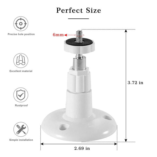 Alt view image 3 of 7 - 4Pcs Wall Mount Stand Bracket for Arlo Pro Security Camera Indoor Outdoor, White