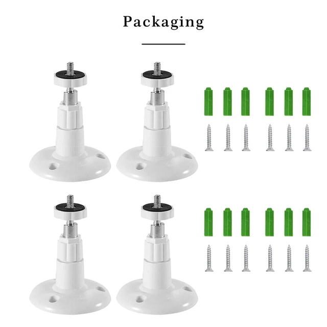 Alt view image 4 of 7 - 4Pcs Wall Mount Stand Bracket for Arlo Pro Security Camera Indoor Outdoor, White