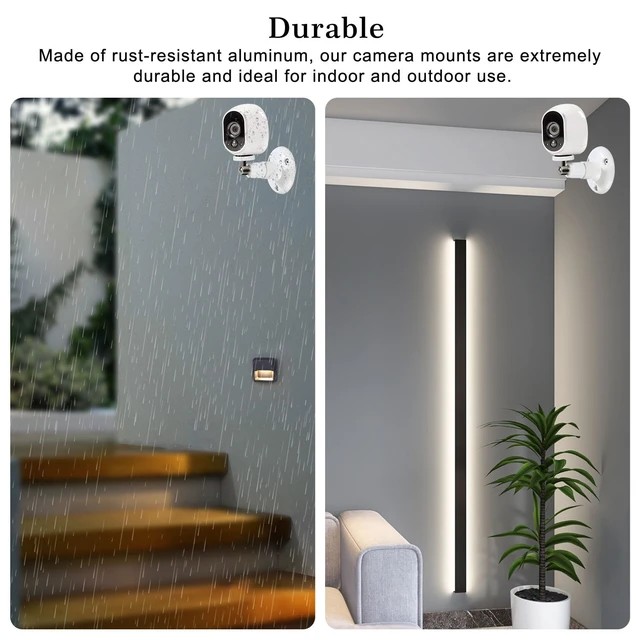 Alt view image 5 of 7 - 4Pcs Wall Mount Stand Bracket for Arlo Pro Security Camera Indoor Outdoor, White