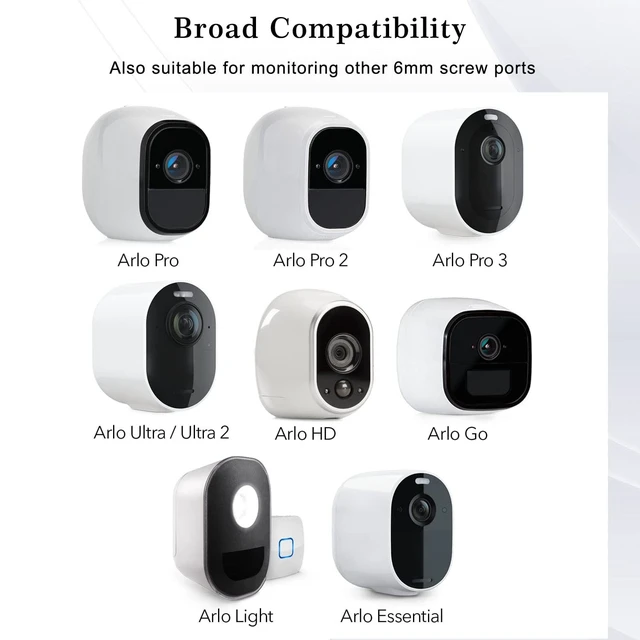 Alt view image 7 of 7 - 4Pcs Wall Mount Stand Bracket for Arlo Pro Security Camera Indoor Outdoor, White