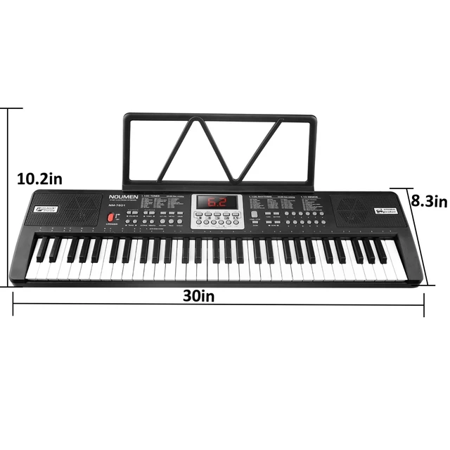 Alt view image 4 of 7 - Piano Keyboard for Kids 61 Key Electric Organ with Music Stand and Microphone