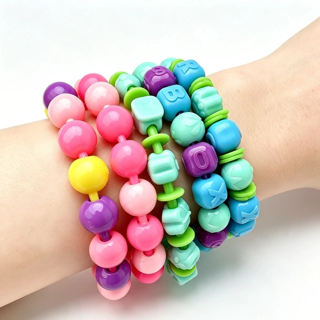 Alt view image 3 of 7 - 420Pcs Bracelet Making Kit Beads Charms Letters DIY Jewelry Craft Gift for Kids