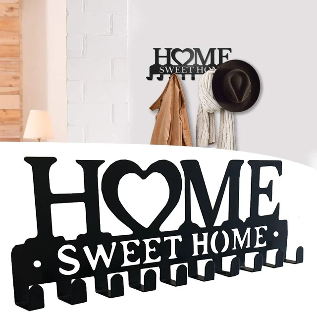 Alt view image 2 of 7 - Wall Mounted Metal Key Holder with 10 Hooks Key Hanger For Home Office Hallway