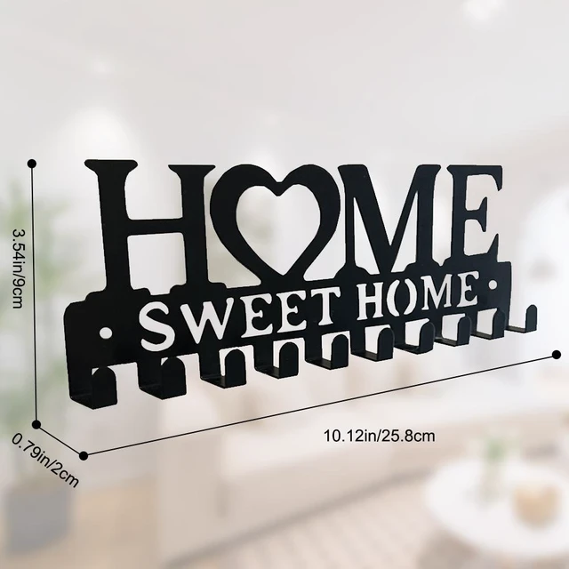 Alt view image 5 of 7 - Wall Mounted Metal Key Holder with 10 Hooks Key Hanger For Home Office Hallway