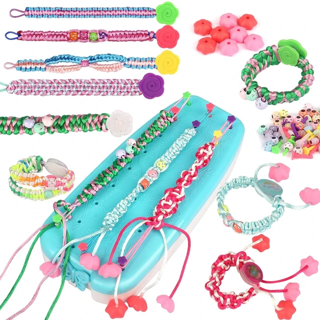 Main image of Friendship Bracelet Weaving Tool - DIY Bead Loom Kit for Kids Creative Craft