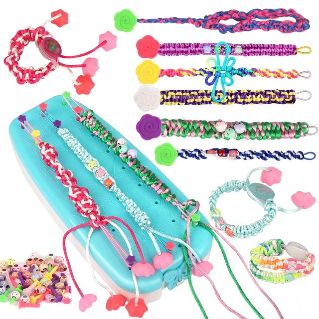 Alt view image 2 of 7 - Friendship Bracelet Weaving Tool - DIY Bead Loom Kit for Kids Creative Craft
