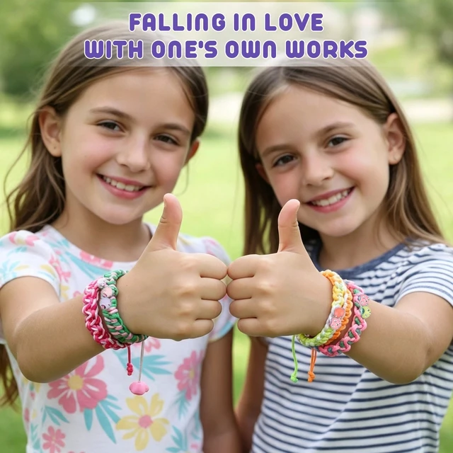 Alt view image 6 of 7 - Friendship Bracelet Weaving Tool - DIY Bead Loom Kit for Kids Creative Craft