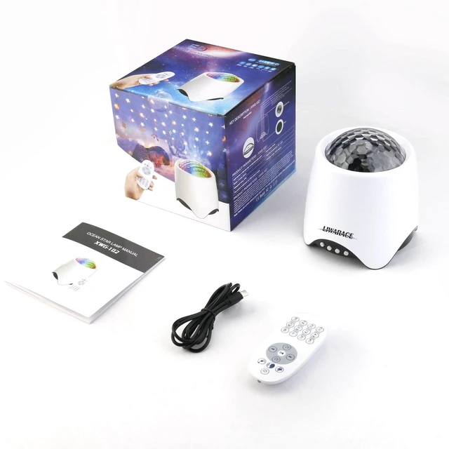 Alt view image 3 of 7 - Galaxy Star Ocean Projector with Bluetooth Speaker Remote Control