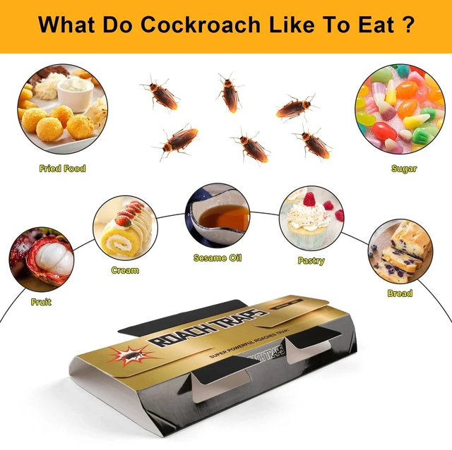Alt view image 7 of 7 - 5Pcs Pest Roach Glue Trap Cockroach Killer Bait Catchers Indoor Office Motel
