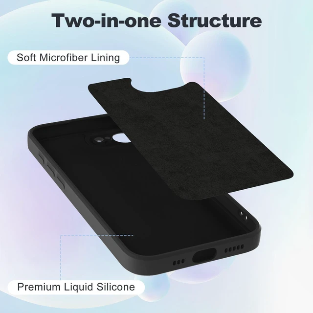 Alt view image 2 of 7 - For iPhone 17e 2026 Silicone Case, Fine Hole Design for Ultimate Protection & Style, Black