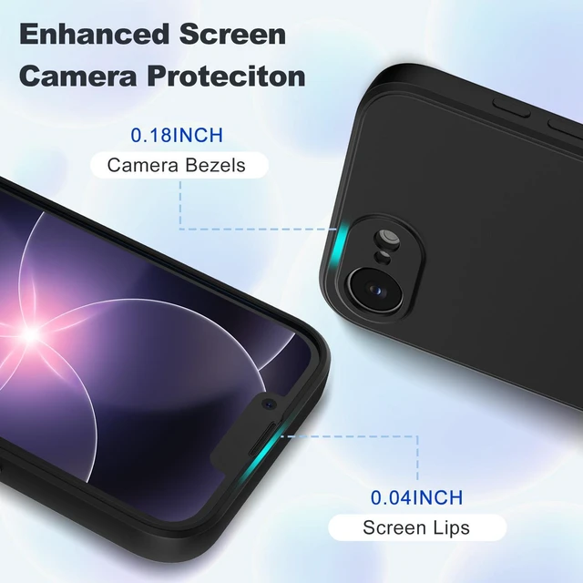Alt view image 3 of 7 - For iPhone 17e 2026 Silicone Case, Fine Hole Design for Ultimate Protection & Style, Black