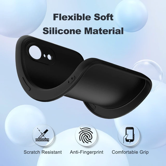 Alt view image 5 of 7 - For iPhone 17e 2026 Silicone Case, Fine Hole Design for Ultimate Protection & Style, Black
