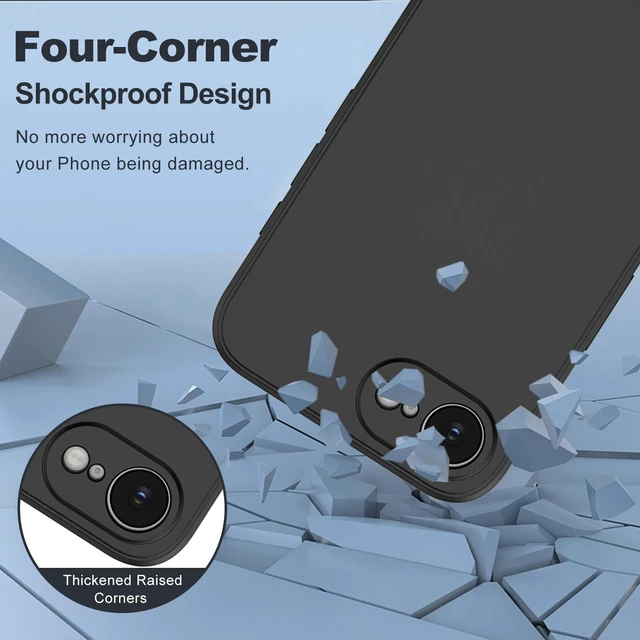 Alt view image 7 of 7 - For iPhone 17e 2026 Silicone Case, Fine Hole Design for Ultimate Protection & Style, Black