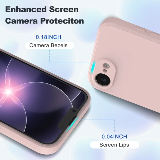 Alt view image 3 of 7 - For iPhone 17e 2026 Silicone Case, Fine Hole Design for Ultimate Protection & Style, Pink