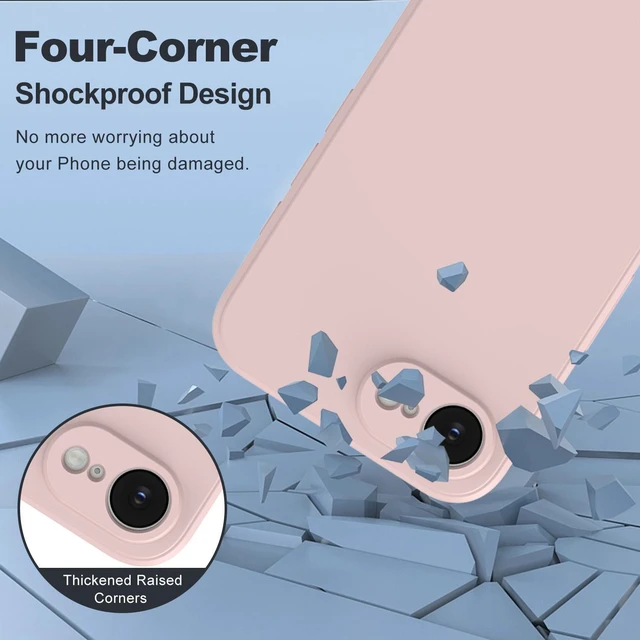 Alt view image 7 of 7 - For iPhone 17e 2026 Silicone Case, Fine Hole Design for Ultimate Protection & Style, Pink