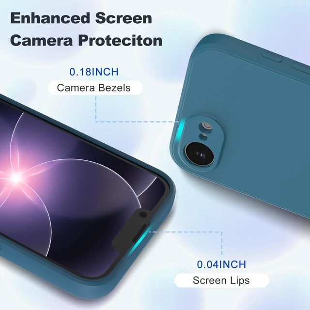 Alt view image 3 of 7 - For iPhone 17e 2026 Silicone Case, Fine Hole Design for Ultimate Protection & Style, Blue