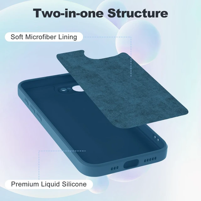 Alt view image 2 of 7 - For iPhone 17e 2026 Silicone Case, Fine Hole Design for Ultimate Protection & Style, Blue