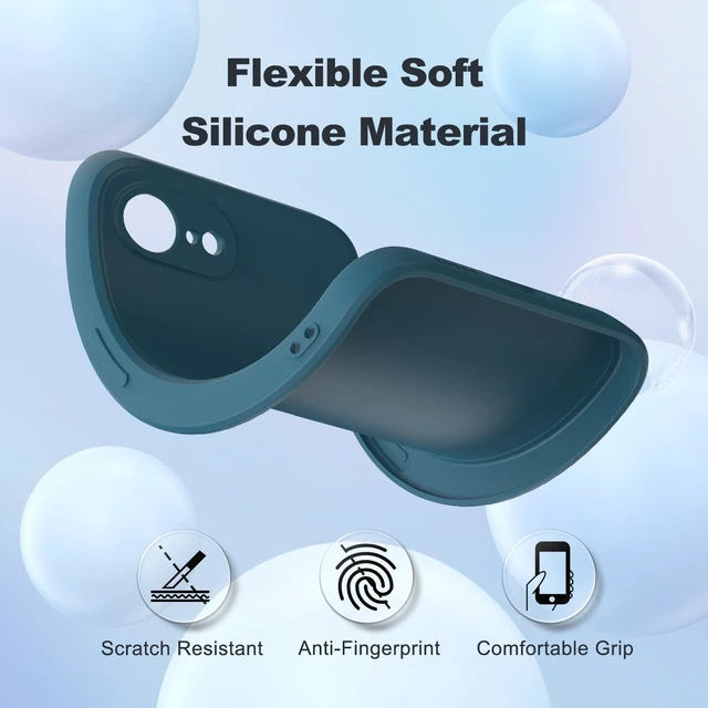 Alt view image 5 of 7 - For iPhone 17e 2026 Silicone Case, Fine Hole Design for Ultimate Protection & Style, Blue