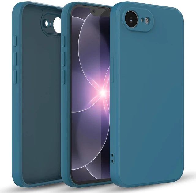 Main image of For iPhone 17e 2026 Silicone Case, Fine Hole Design for Ultimate Protection & Style, Blue
