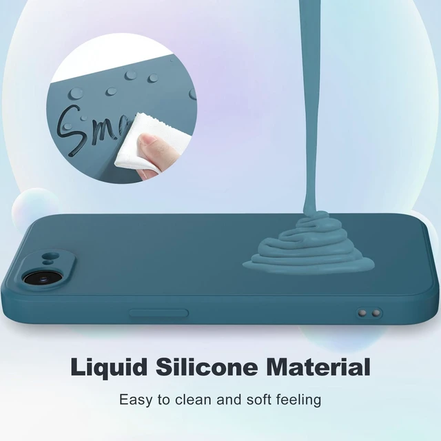 Alt view image 6 of 7 - For iPhone 17e 2026 Silicone Case, Fine Hole Design for Ultimate Protection & Style, Blue