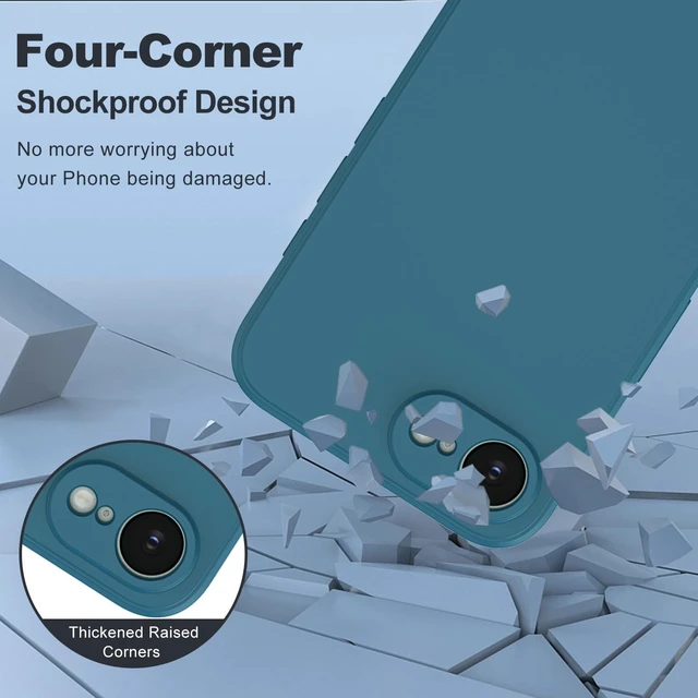 Alt view image 7 of 7 - For iPhone 17e 2026 Silicone Case, Fine Hole Design for Ultimate Protection & Style, Blue