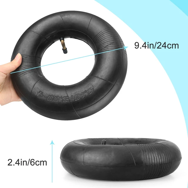 Alt view image 7 of 7 - 2Pcs 4.10 3.50-4" Inner Tube 410/350-4 for Hand Truck/ Dolly / Snowblower Tire