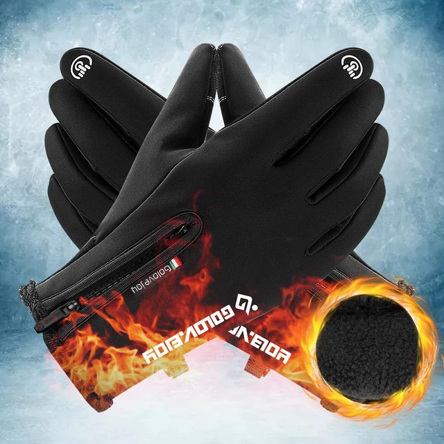 Alt view image 5 of 7 - Winter Work Gloves Fleece Lined Warm Touch Screen Driving Gloves with Zipper