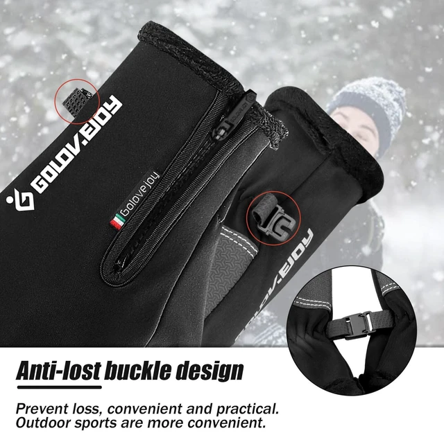 Alt view image 7 of 7 - Winter Work Gloves Fleece Lined Warm Touch Screen Driving Gloves with Zipper