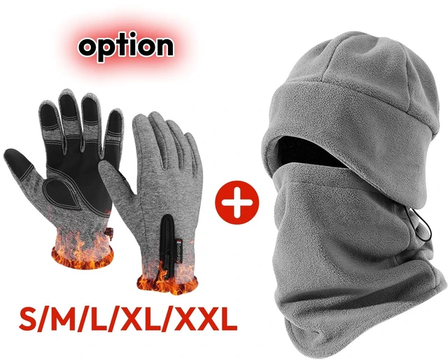 Main image of Warm Cycling Scarf Hat & Touchscreen Ski Gloves Set for Outdoor Winter Sports