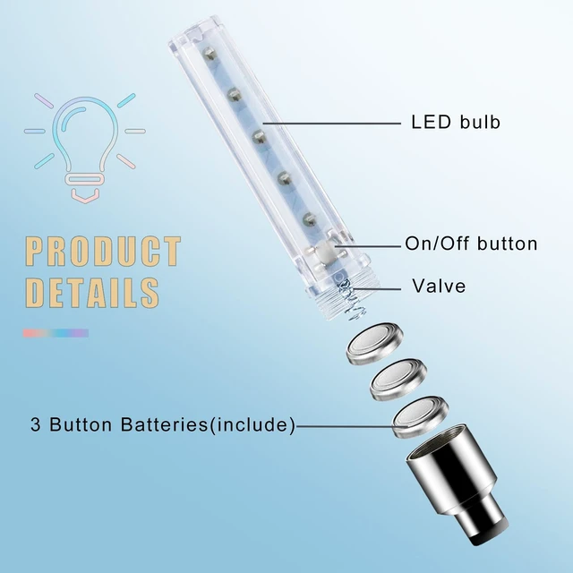 Alt view image 6 of 7 - 2Pcs Valve Stem LED CAP for Bike Bicycle Car Motorcycle Wheel Tire Light lamp