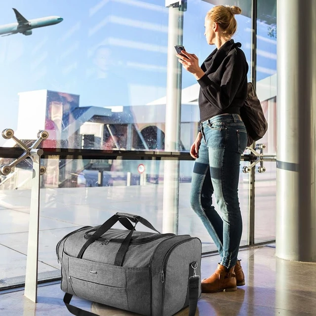 Alt view image 3 of 7 - Military Canvas Duffle Bag-Heavy - Duty Gym & Travel Luggage with Shoulder Strap 70L