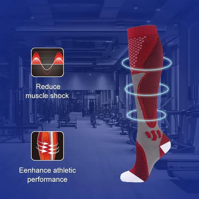Alt view image 5 of 7 - 5 Pairs 30-40 mmHg Compression Socks - Knee High Support for Running & Sports