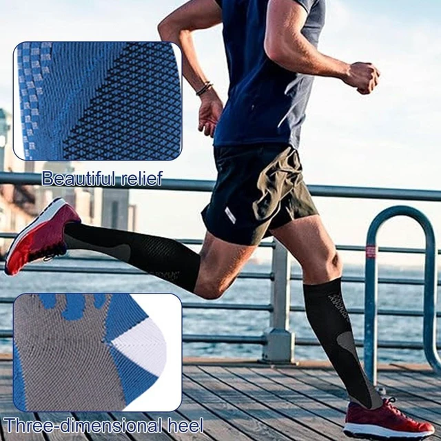 Alt view image 7 of 7 - 5 Pairs 30-40 mmHg Compression Socks - Knee High Support for Running & Sports