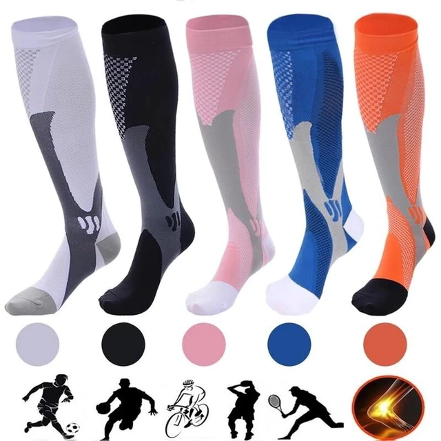 Alt view image 5 of 7 - 5 Pairs 30-40 mmHg Compression Socks - Knee High Support for Running & Sports
