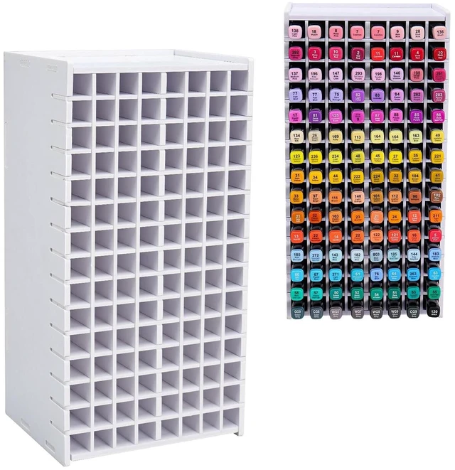 Main image of 120 Hole Artist Marker Storage Case - Portable Shell Organizer with Dividers