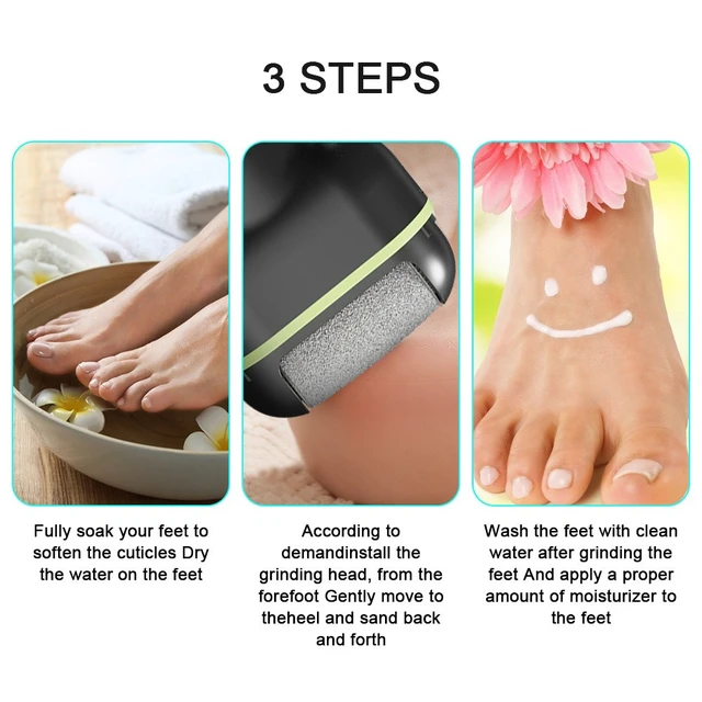 Alt view image 6 of 7 - Electric Foot Grinder File Callus Dead Skin Remover Pedicure Tool Professional
