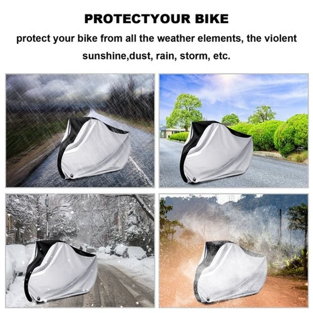 Alt view image 5 of 7 - Waterproof Bicycle Cover Outdoor Rain Sun Snow Dustproof UV Protector for Bike