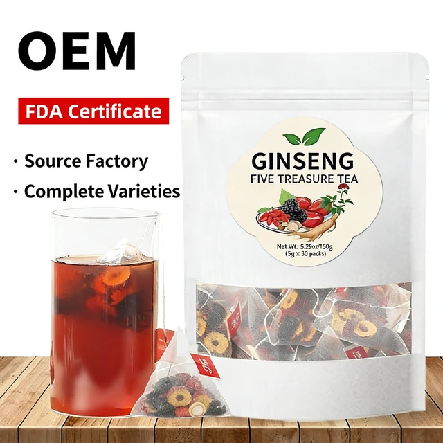 Alt view image 2 of 7 - 30 Packs Ginseng Six Treasure Tea Bags - Red Date Kidney Health Herbal Tea